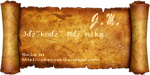 Jáksó Mónika névjegykártya